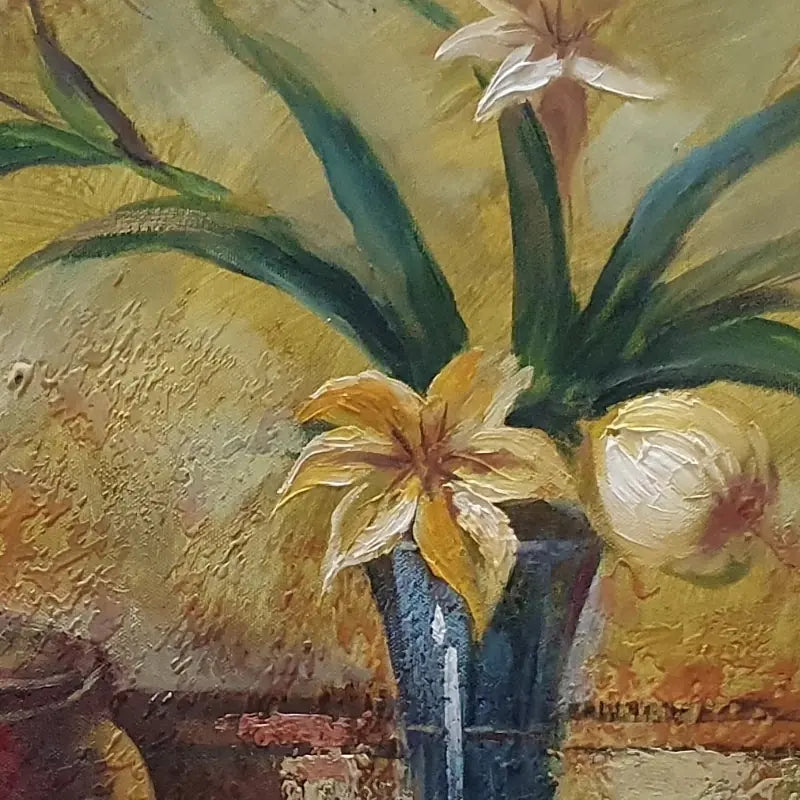 Bodegón al óleo pintado a mano 60 × 50 cm