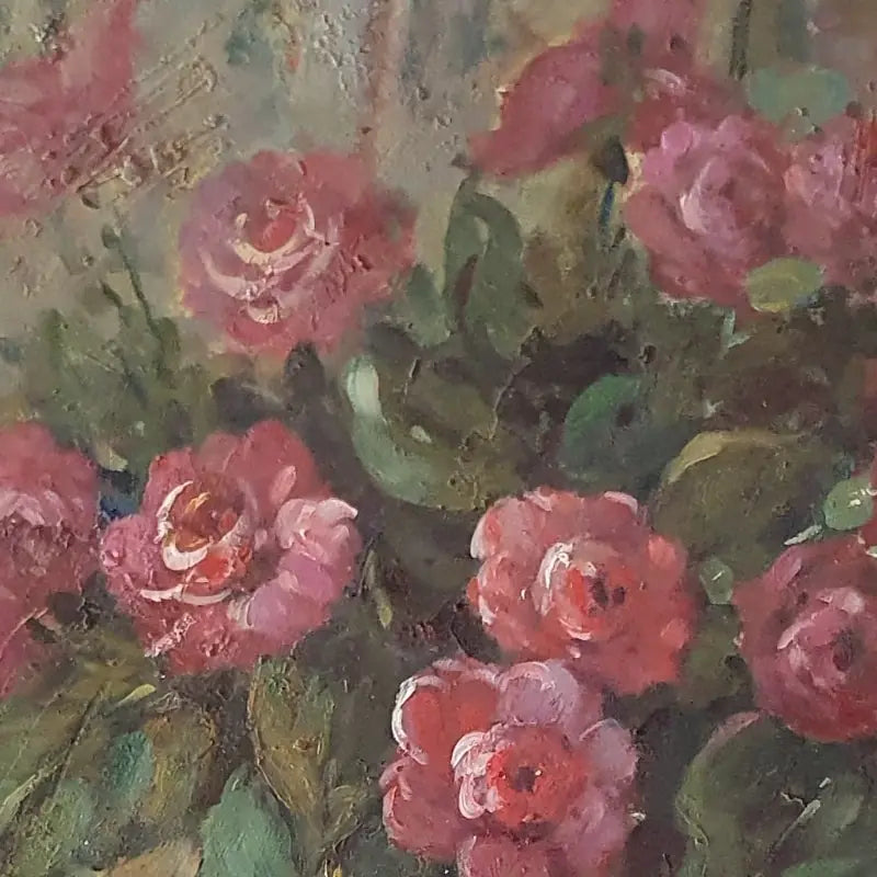 Handgemaltes florales Stillleben in Öl, 50 × 60 cm