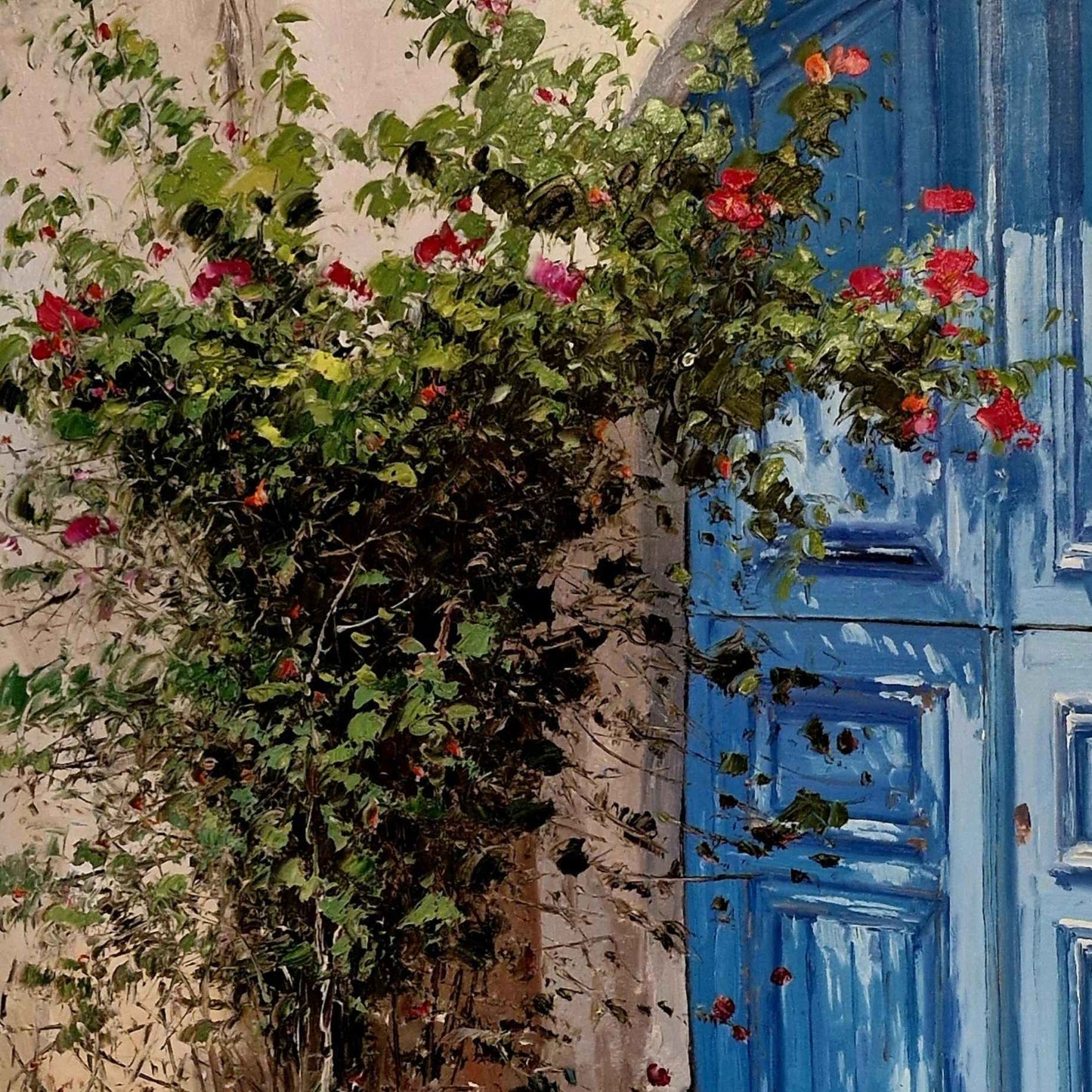Cuadro al Óleo La Puerta de Nuestra Abuela Pintado a Mano 80x100 cm