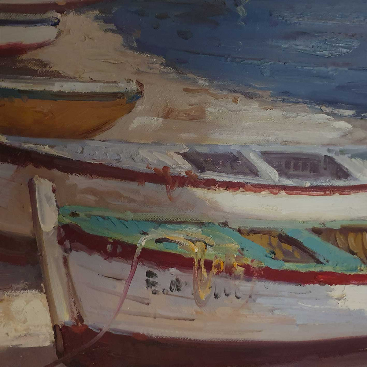 Cuadro Barcas Pescadores 90x60 cm