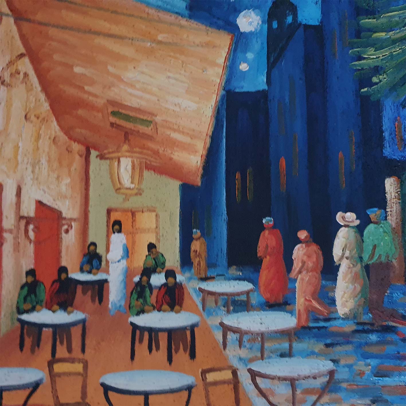 Cuadro Van Gogh Terraza de Cafe por la Noche 50x60 cm