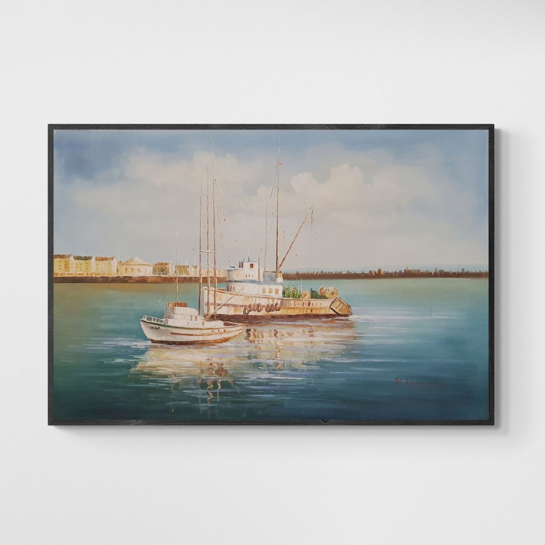 Cuadro Barco de pescadores 90x60 cm