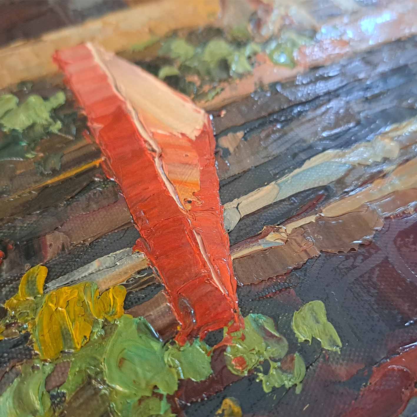 Cuadro Calle Paris Flores 120x90 cm