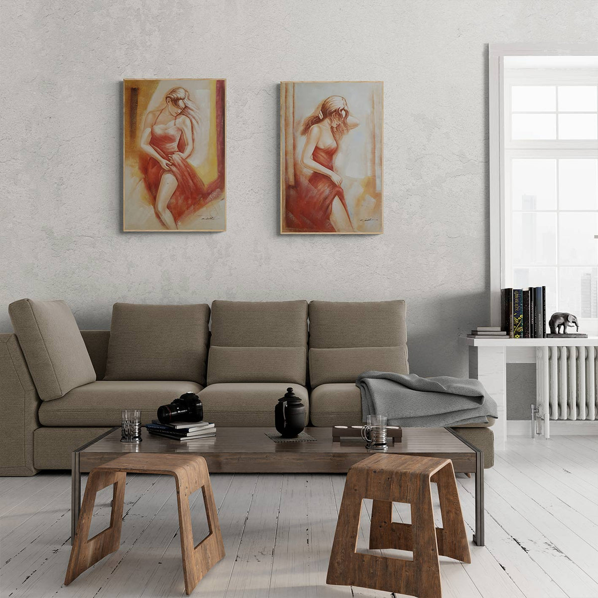 Cuadro Mujer Prenda 60x90 cm