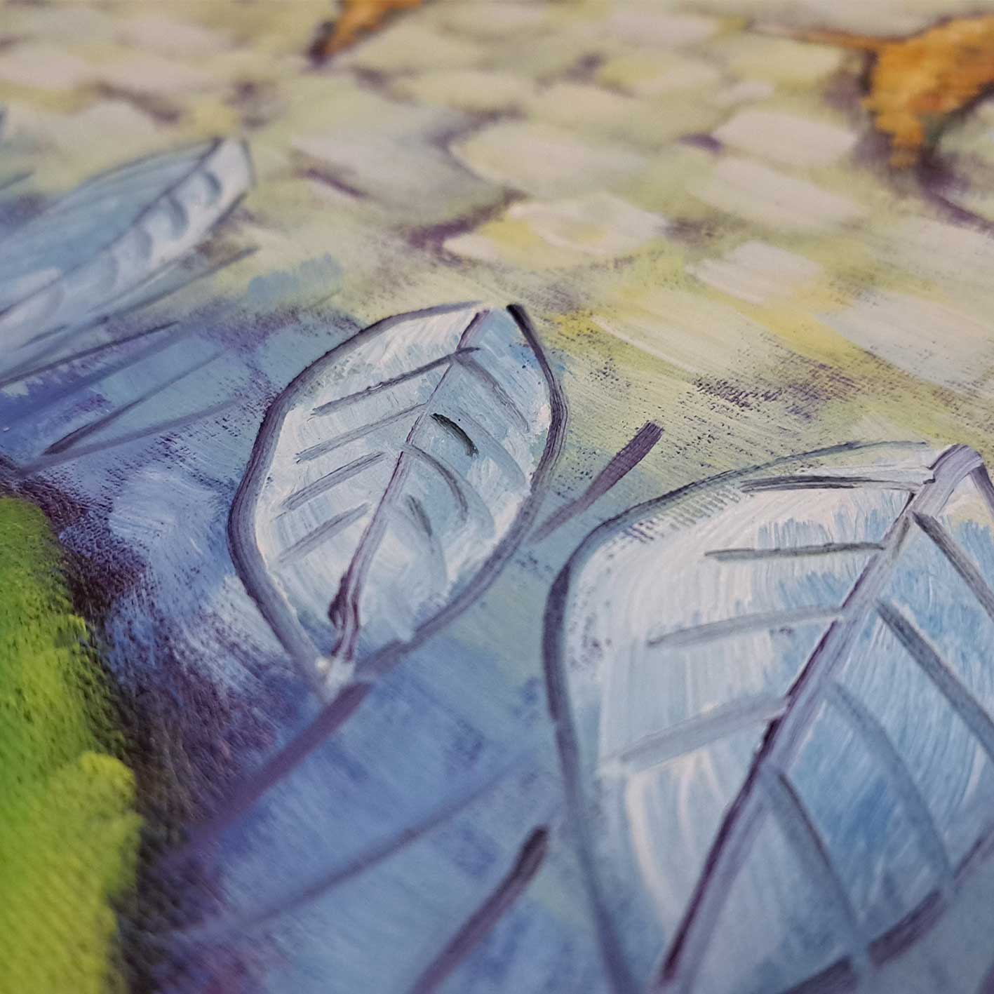 Cuadro Lienzo Arte Aves Paz 60x50 cm Texturas