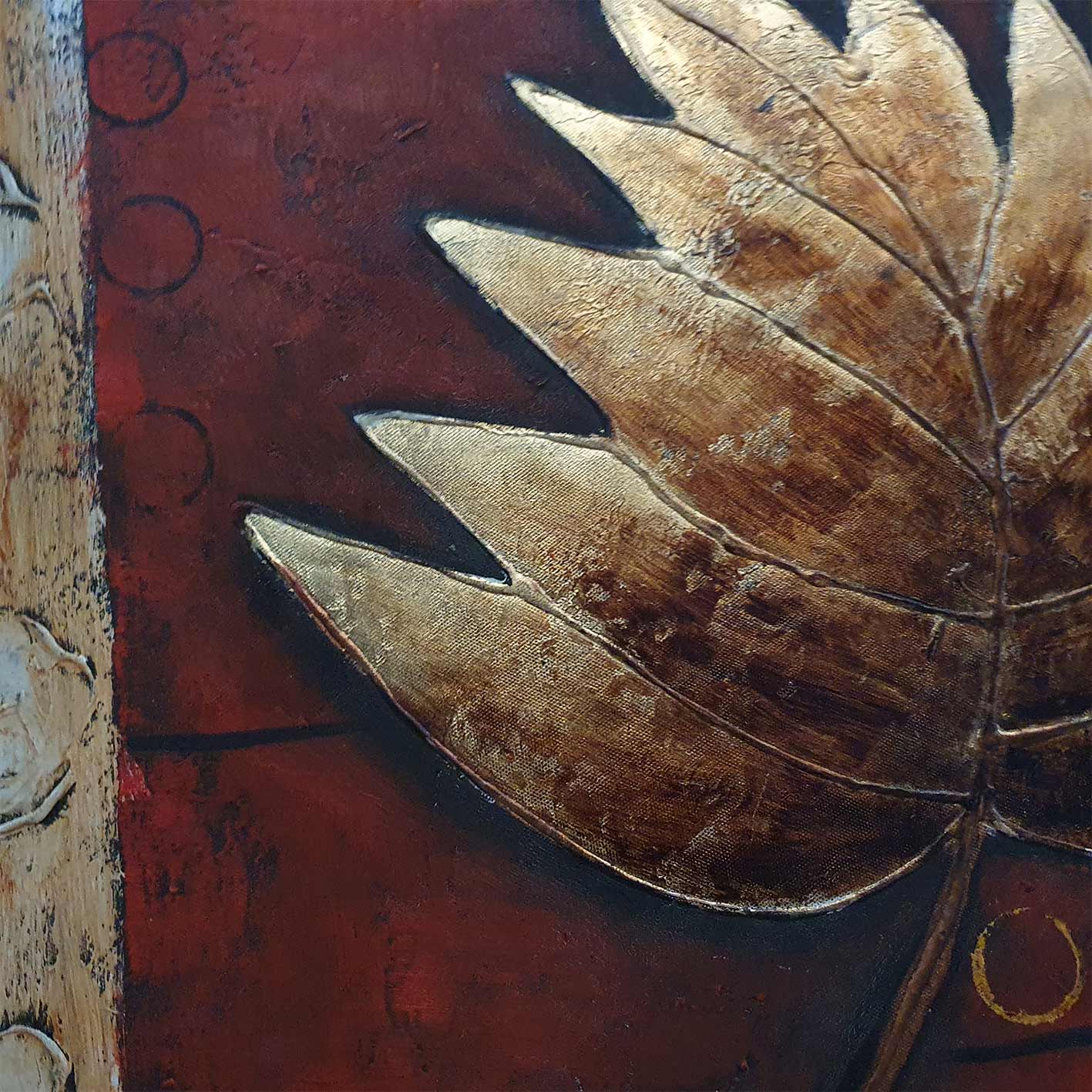 Cuadro Lienzo Oleo Decoracion Oros 90x40 cm Texturas