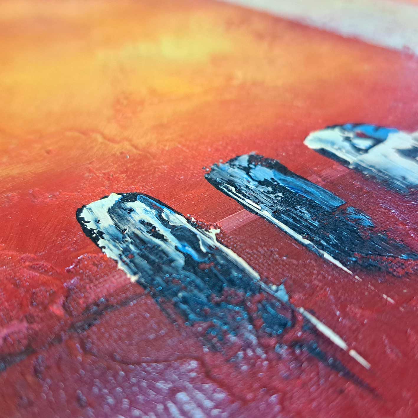 Cuadro abstracto rojo