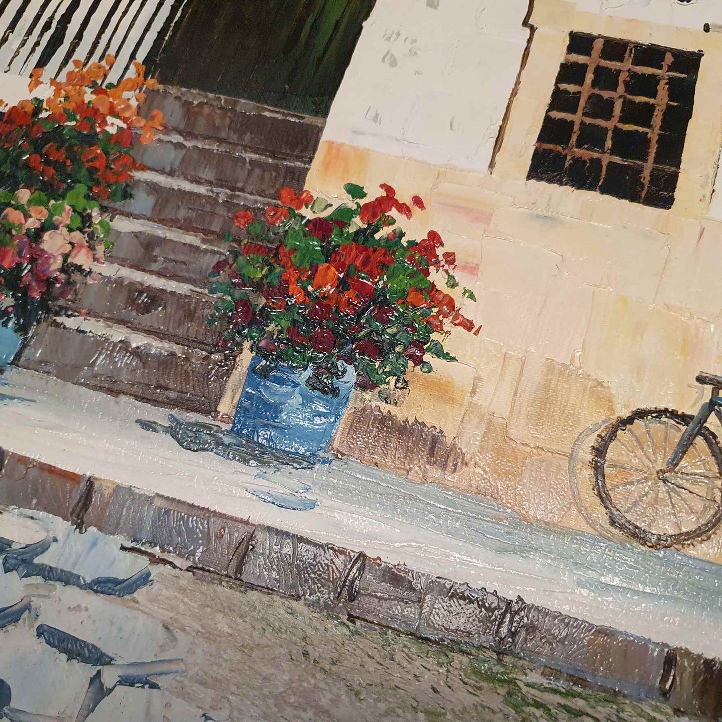 Cuadro Oleo Lienzo La Casa de la Playa 90x60 cm Texturas