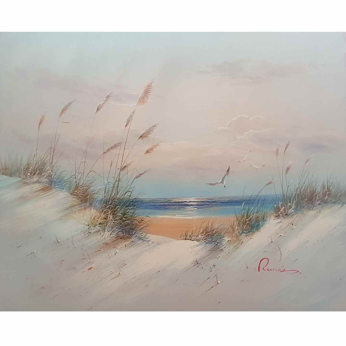 Cuadro Oleo Lienzo Pintura Las Dunas 60x50 cm