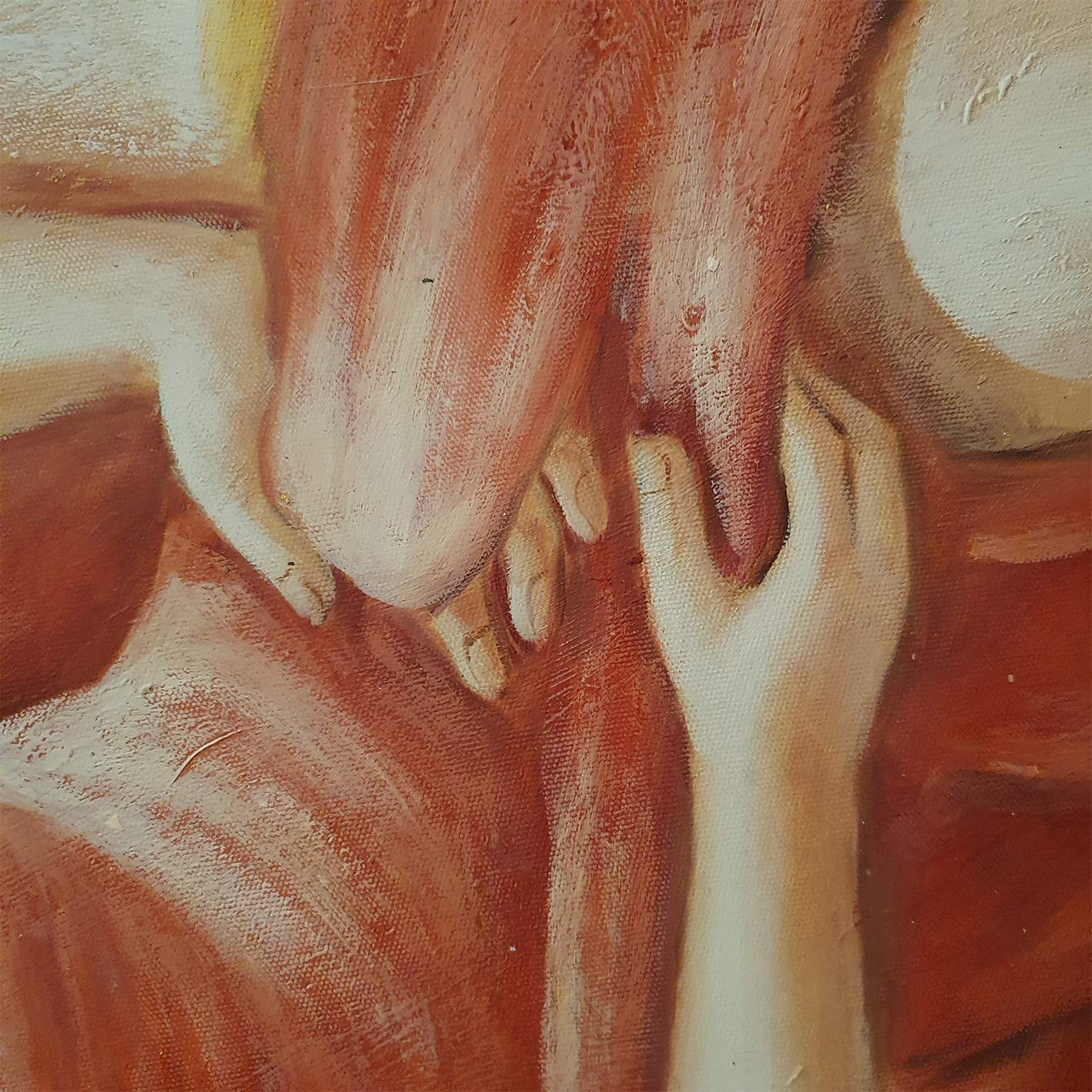 Cuadro Mujer Prenda 60x90 cm Textura