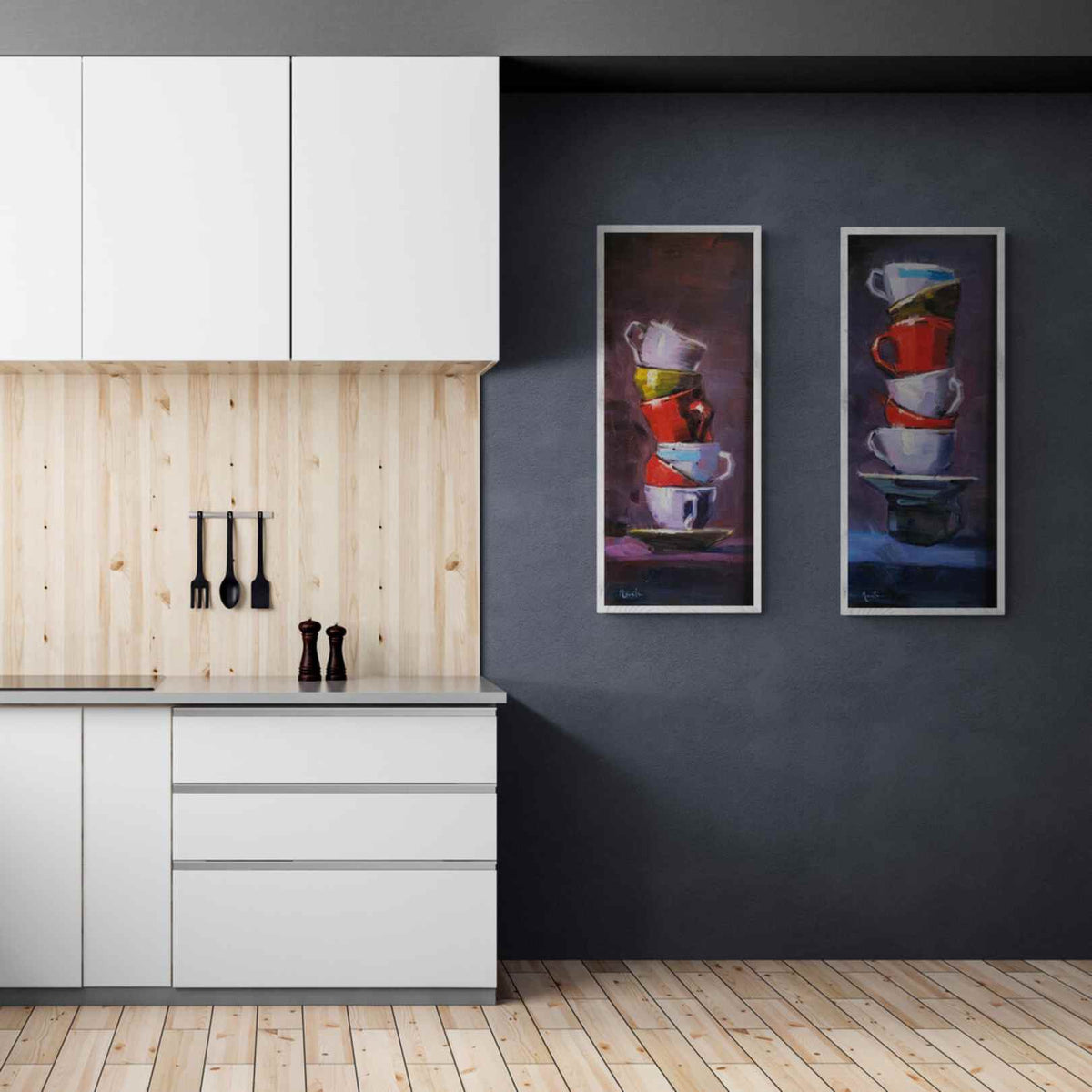 Pintura Desayuno con Amigos 40x90 cm