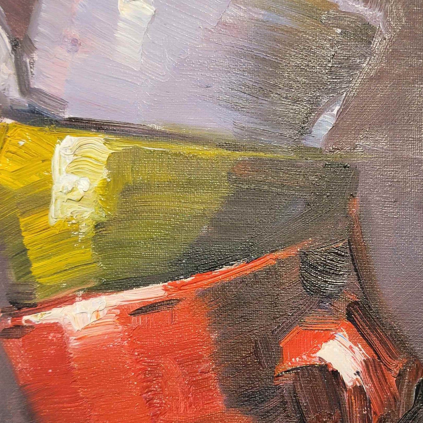 Cuadro Oleo Pintura Desayuno con Amigos 40x90 cm