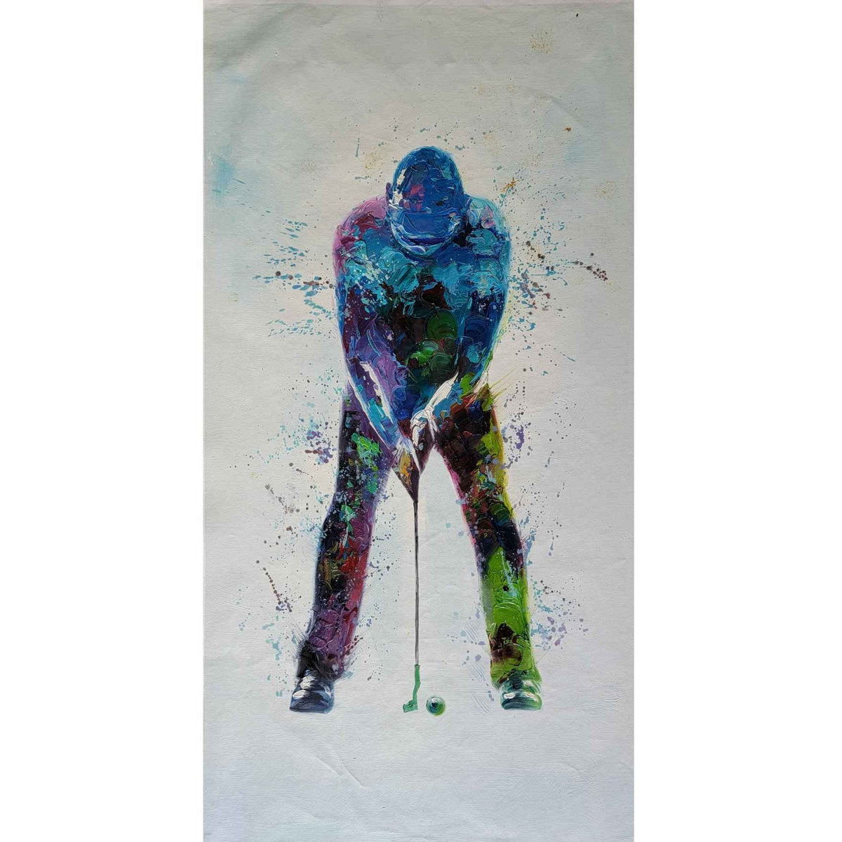 Pintura Jugando al Golf 61x122 cm