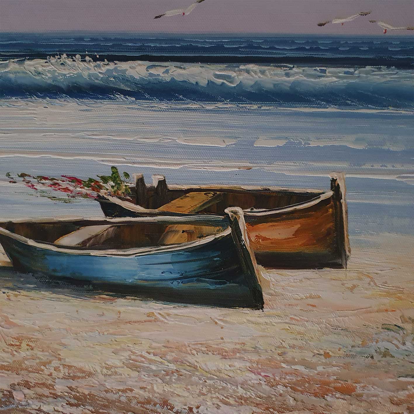 Cuadro Playa y Faro 90x40 cm