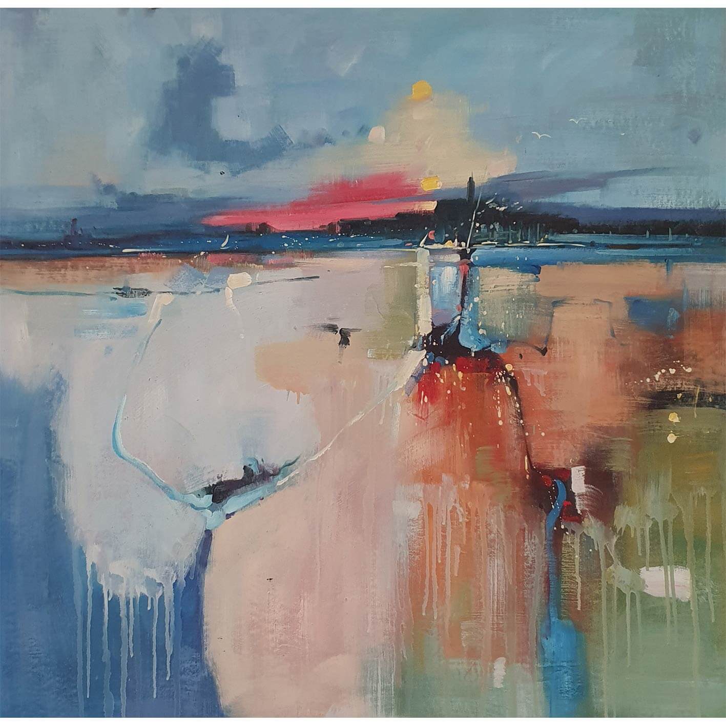 Cuadro abstracto Díptico Alez 100x100 cm