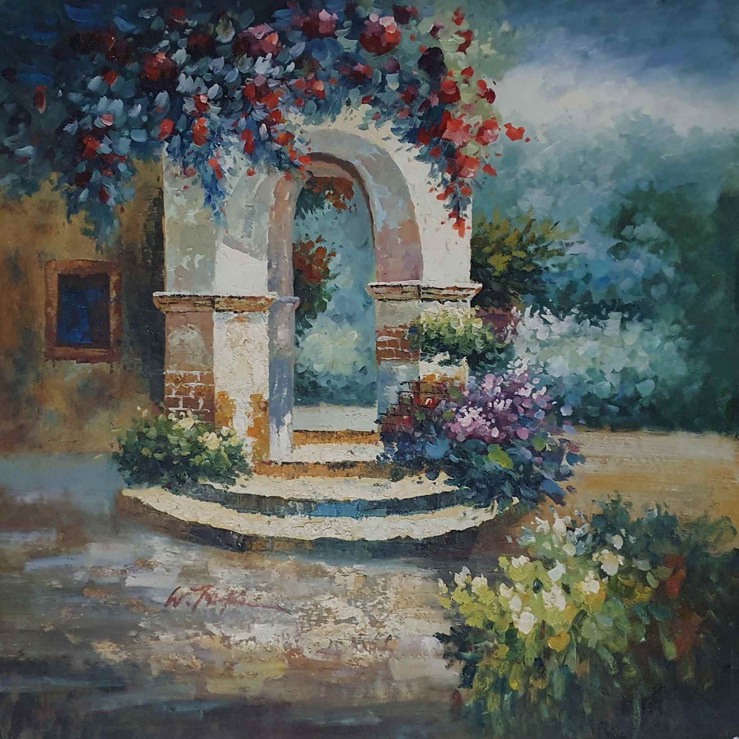 Cuadro el Arco de las Flores 80x80 cm Texturas