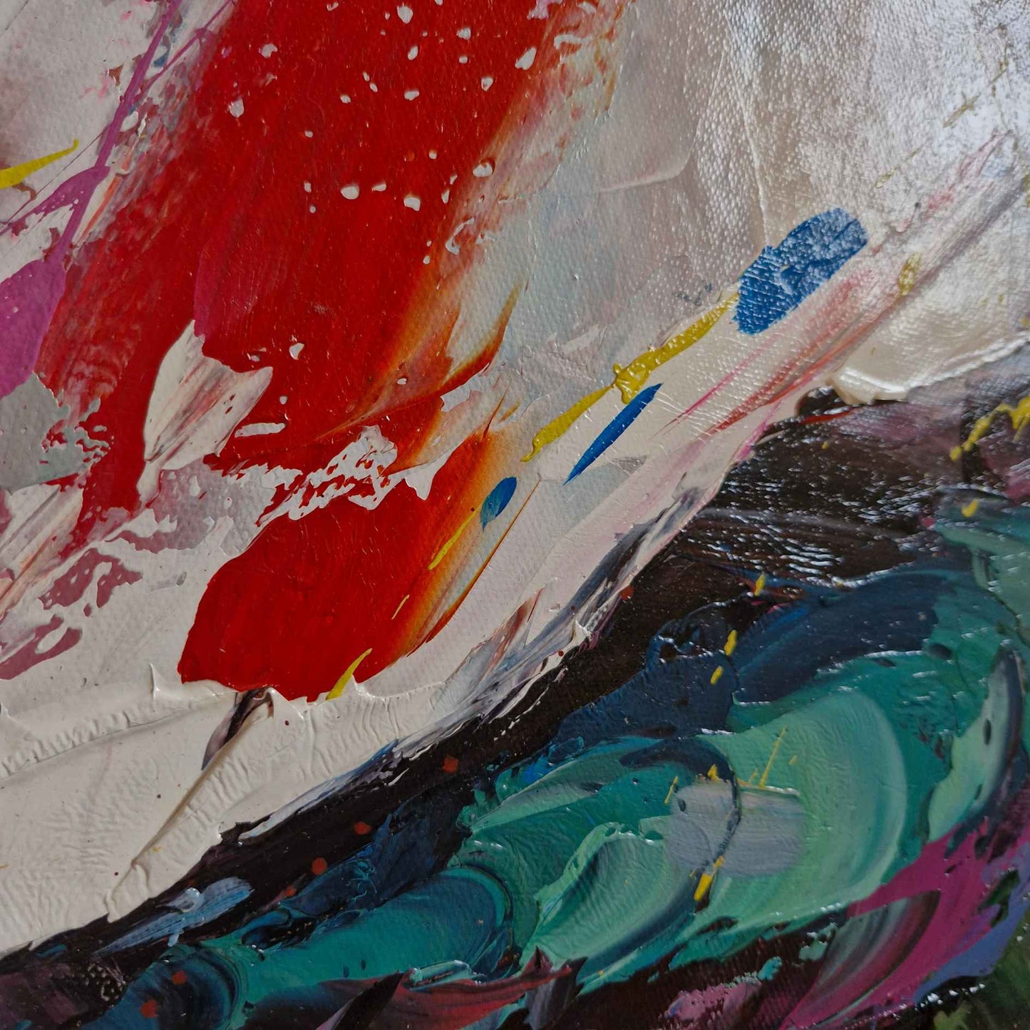 Lienzo moderno de toro con textura y movimiento