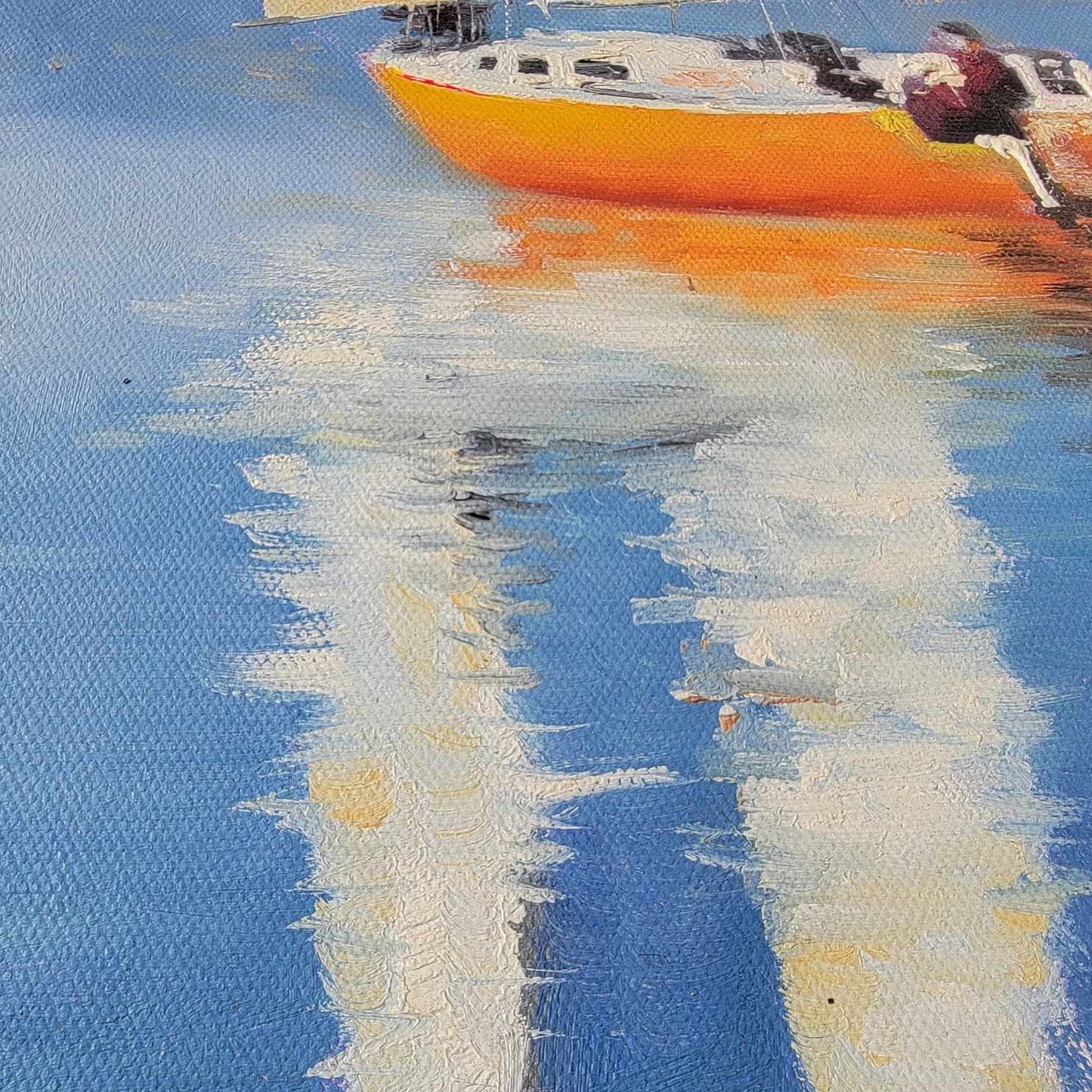 Pintura velero navegando