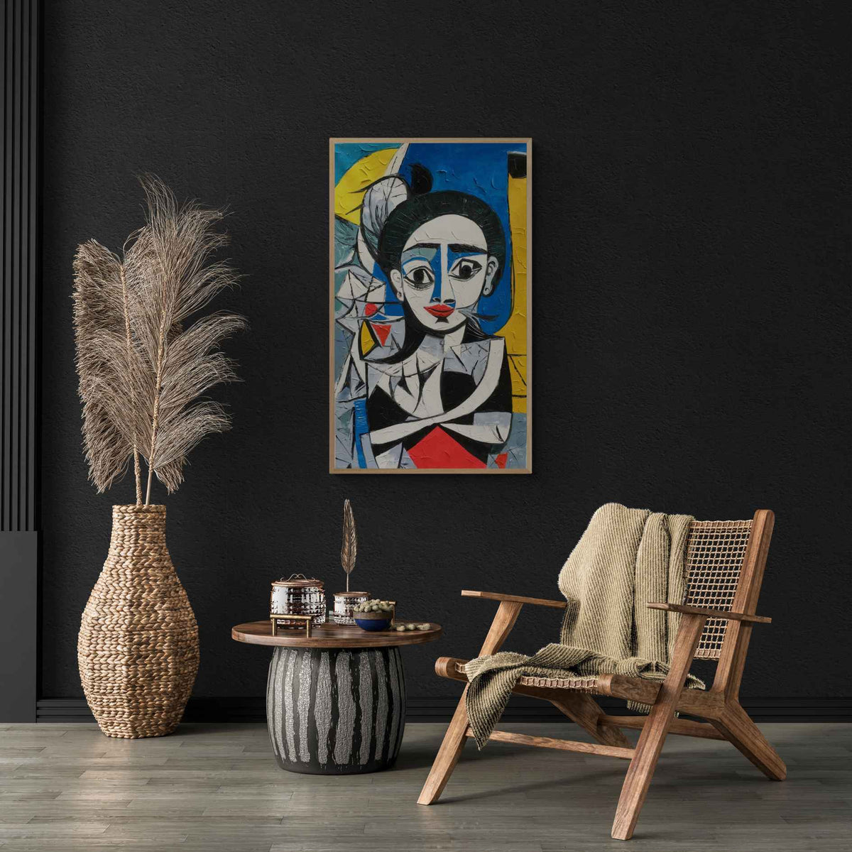 cuadro cubismo estilo picasso rostro