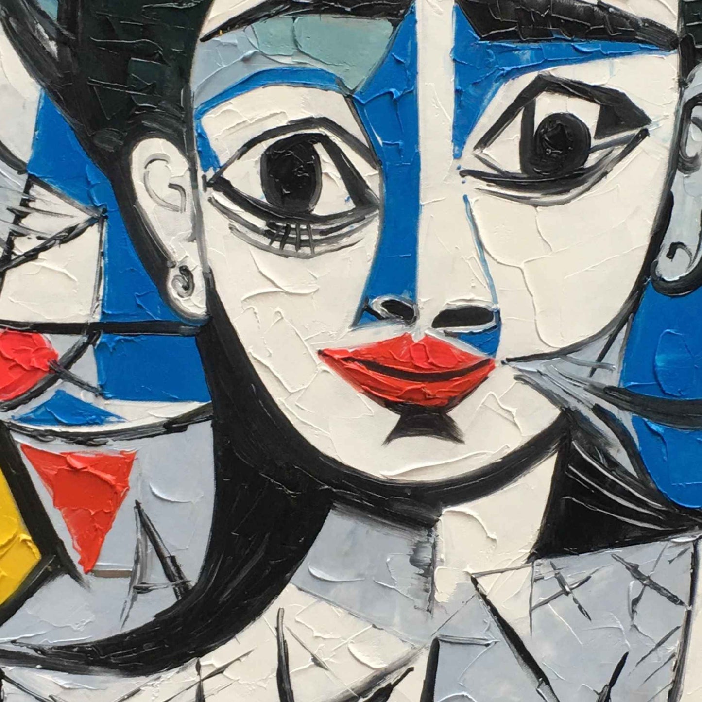 cuadro cubismo estilo picasso rostro