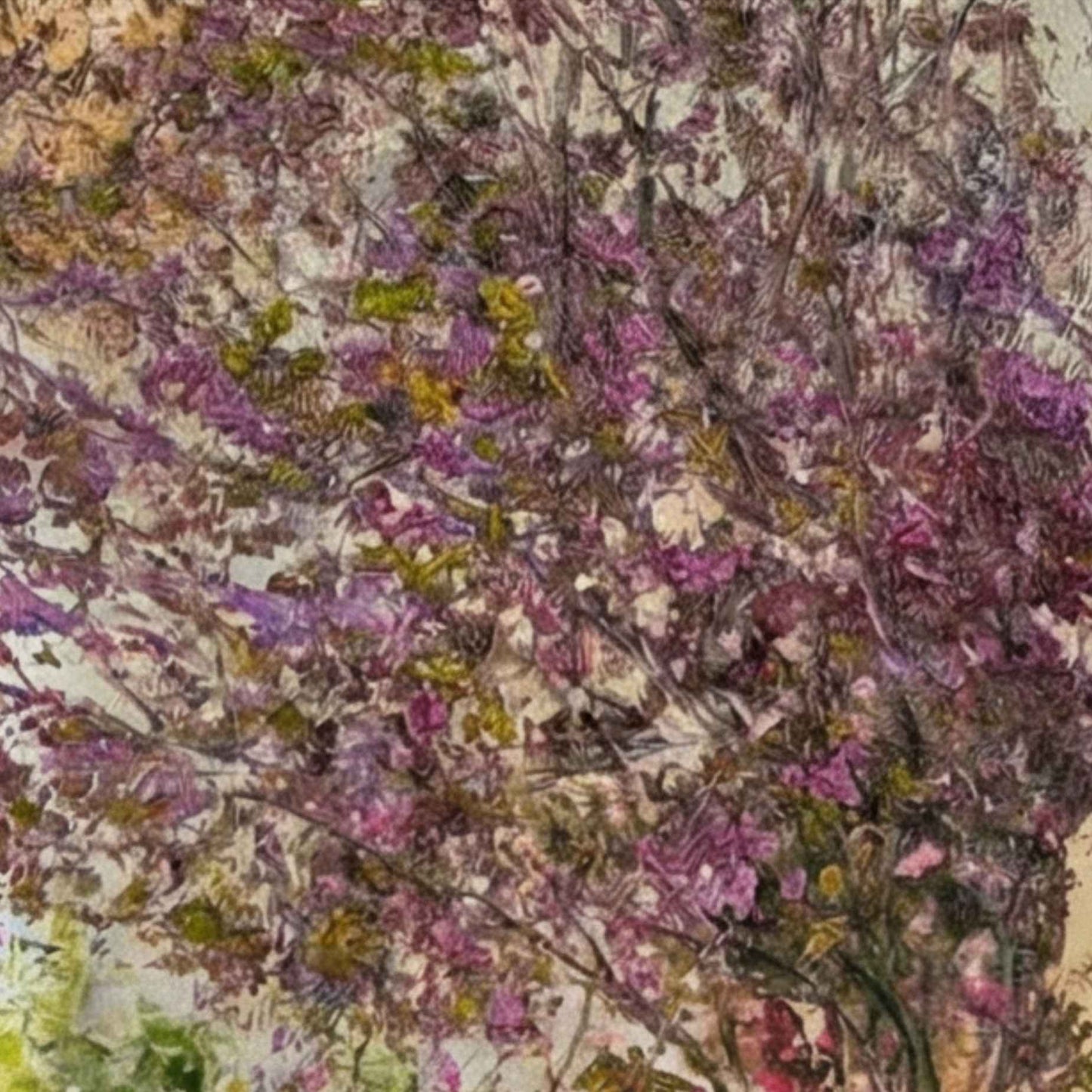 Cuadro paisaje mediterráneo pintado a mano para decoración