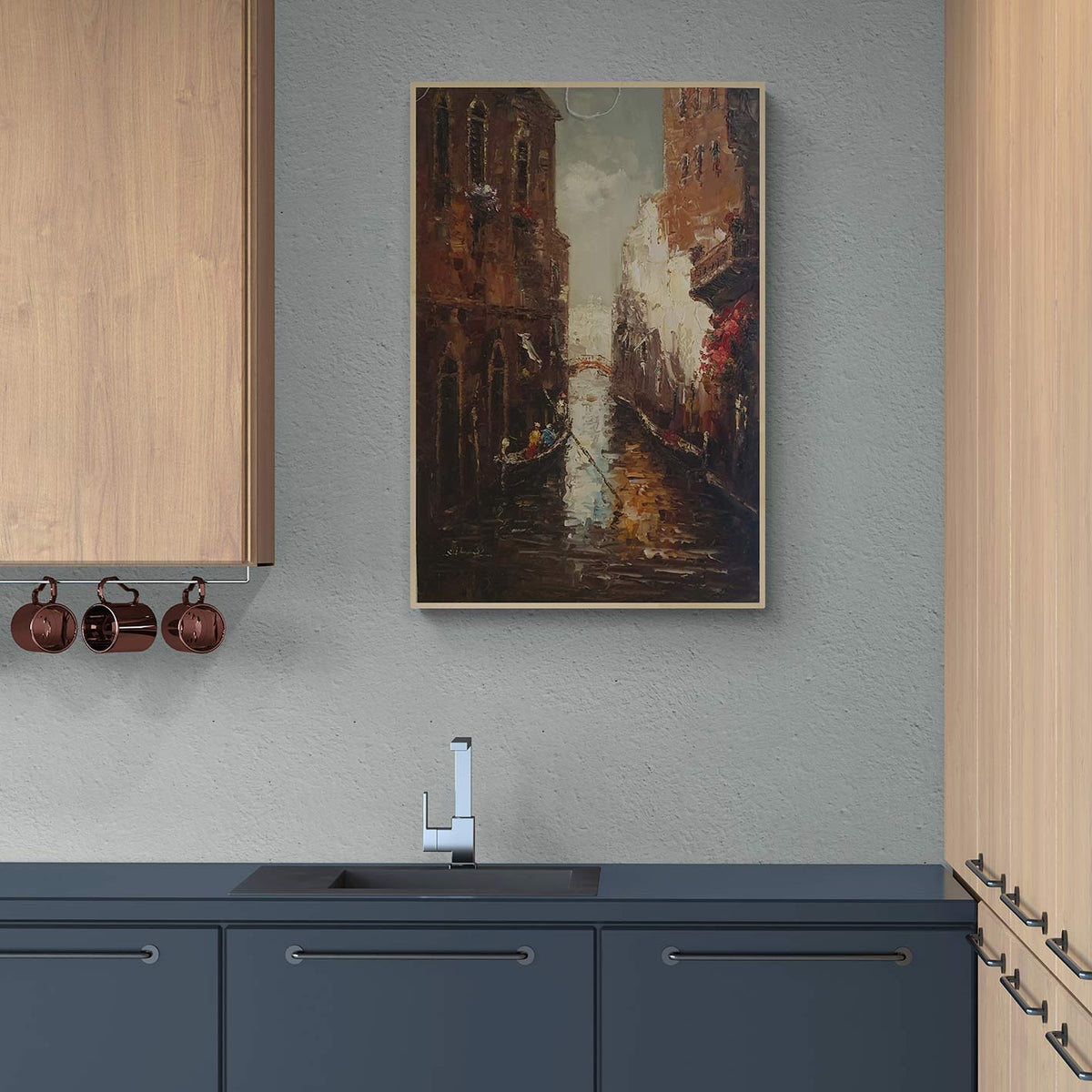 Cuadro Veneciano Canal 60x90 cm