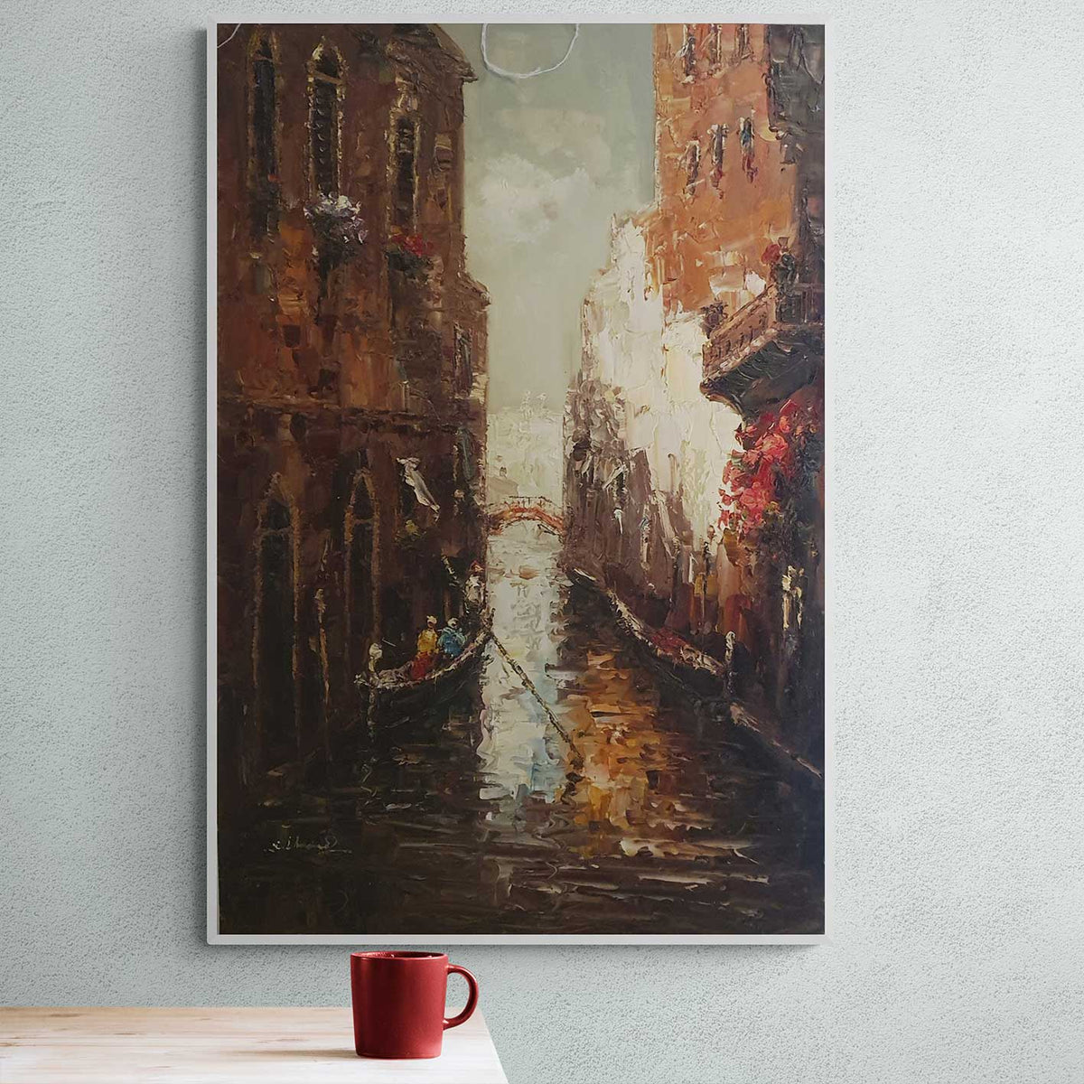 Cuadro Veneciano Canal 60x90 cm