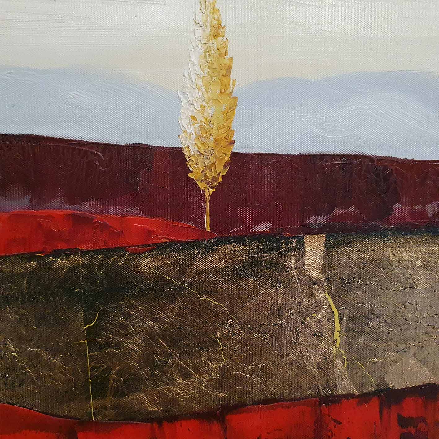 Gold Landscape Painting 90x60 cm