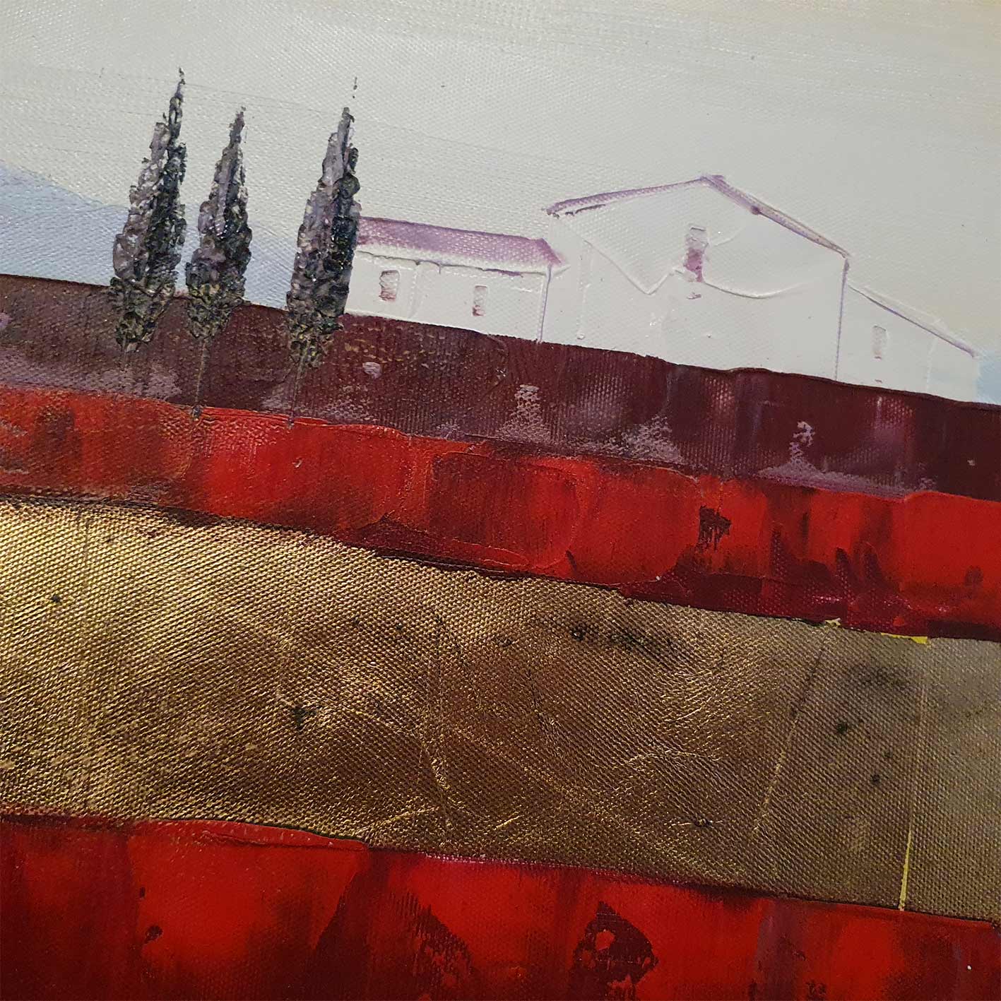 Cuadro Paisaje Oro Alargado 120x40 cm