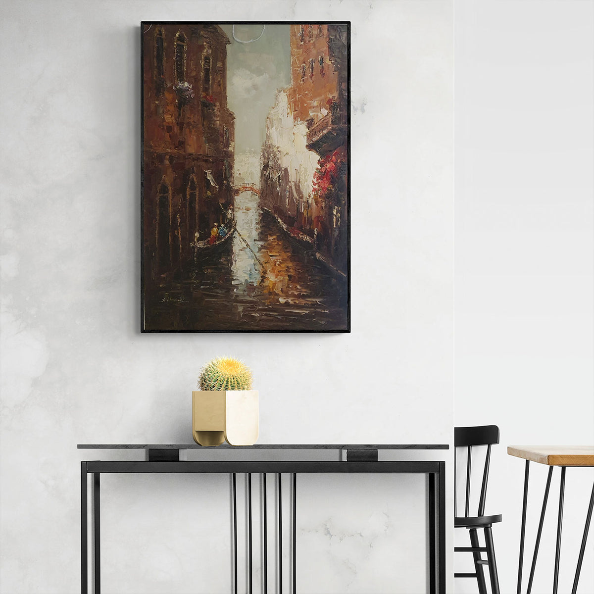 Cuadro Veneciano Canal 60x90 cm