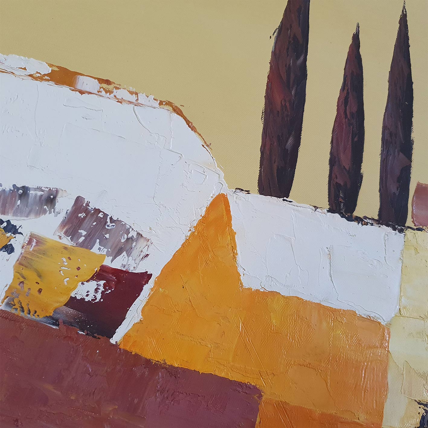 Abstract Modern Landscape Painting 80x80 cm