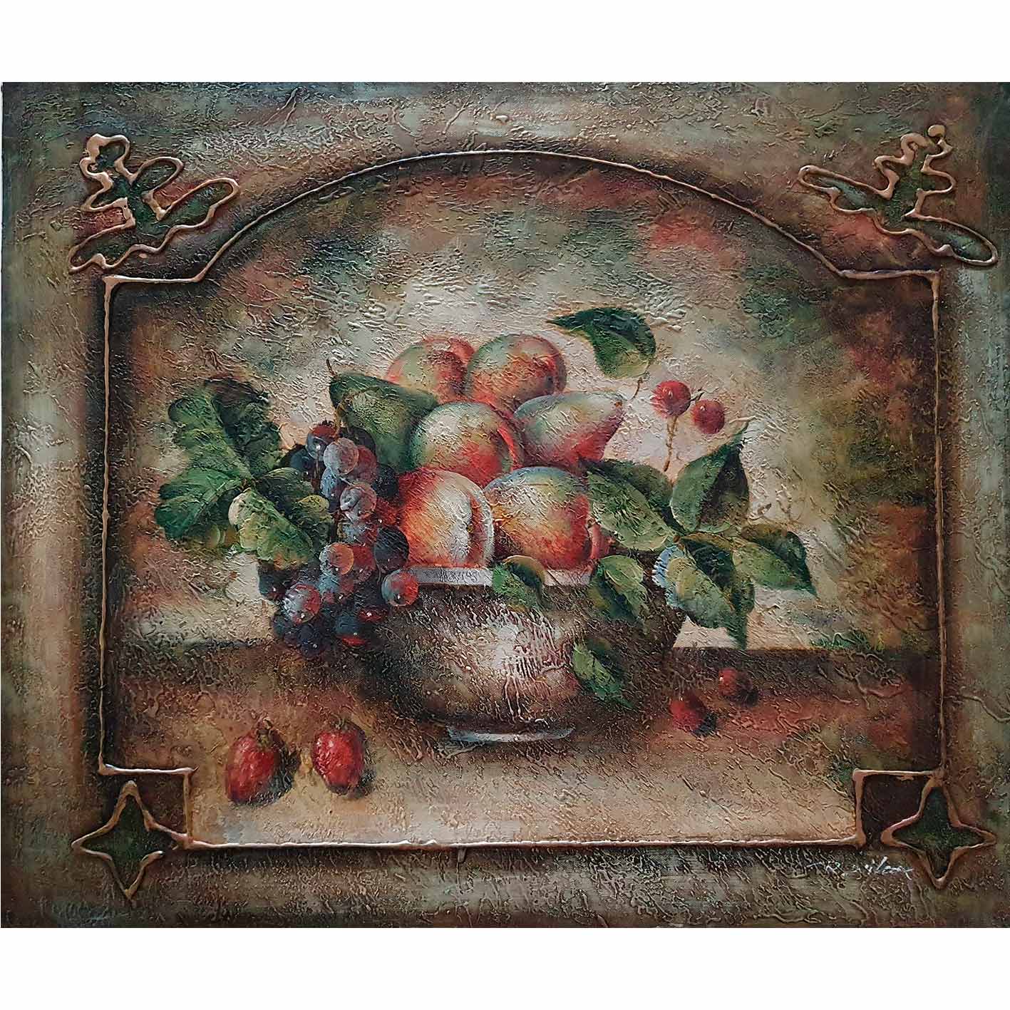 Fruchtstillleben Diptychon Gemälde 60x50 cm [2 Stück]