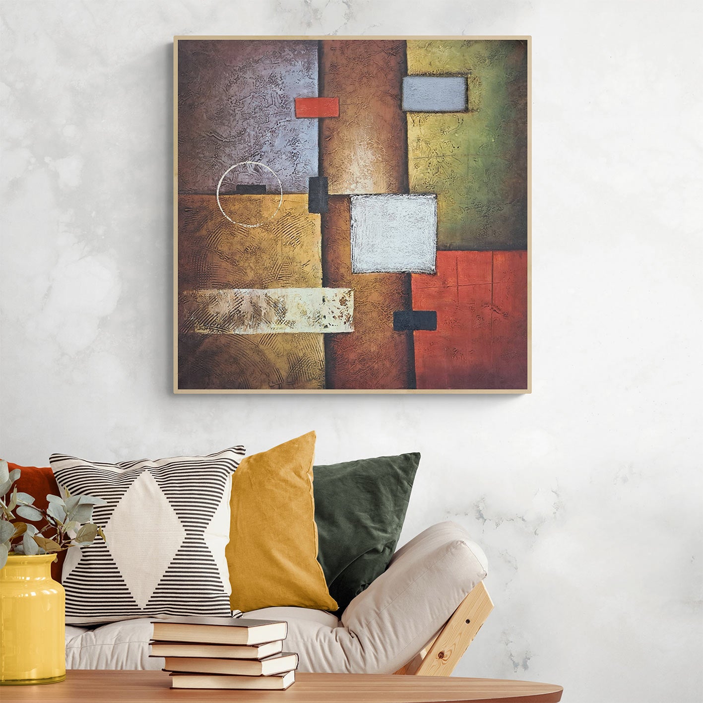 Cuadros Abstractos Grandes Large Abstract Print, Geometric Abstract  Painting, Extra Large Wall Art, Colorful Modern Painting, Large Print 