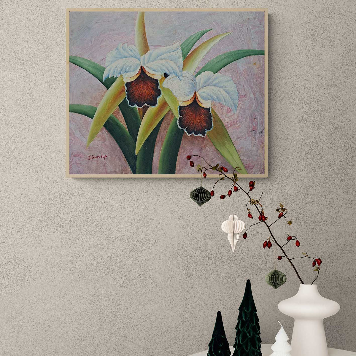 Orchideengemälde 60x50 cm