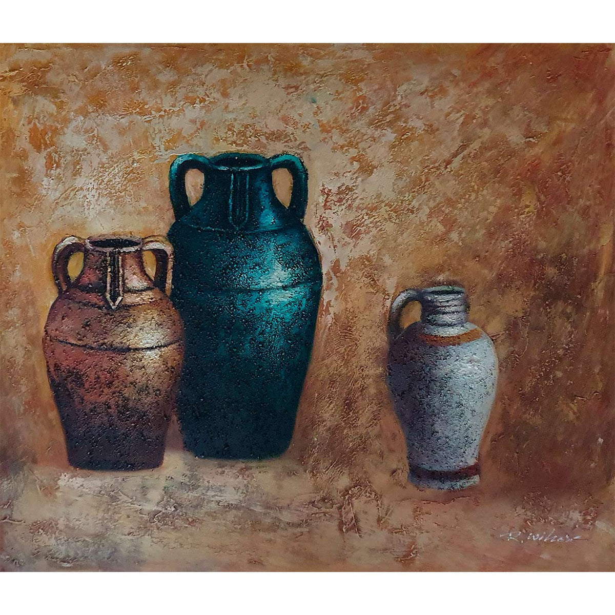 Cuadro Bodegon Anforas 60x50 cm