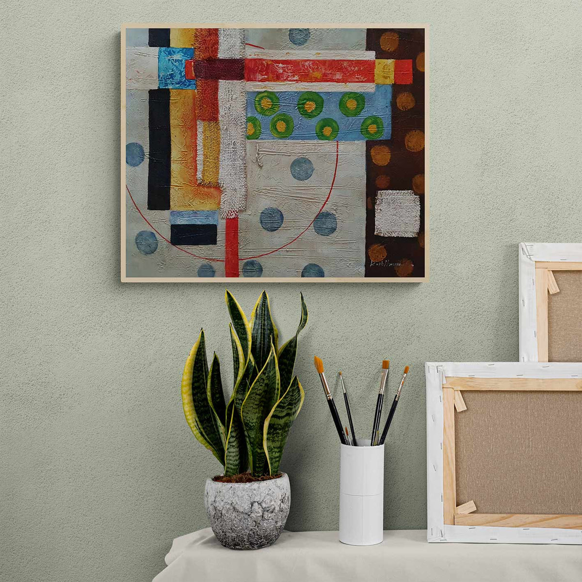 Cuadro Abstracto Saco 60x50 cm