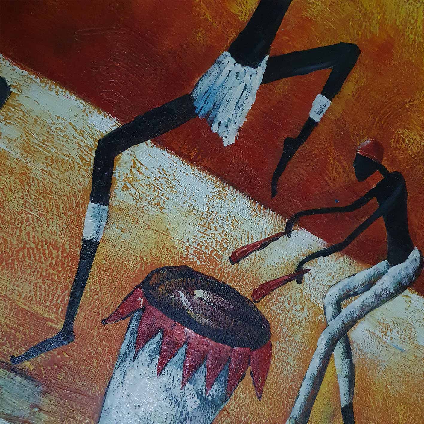 Cuadro Africanos Danza I Textura