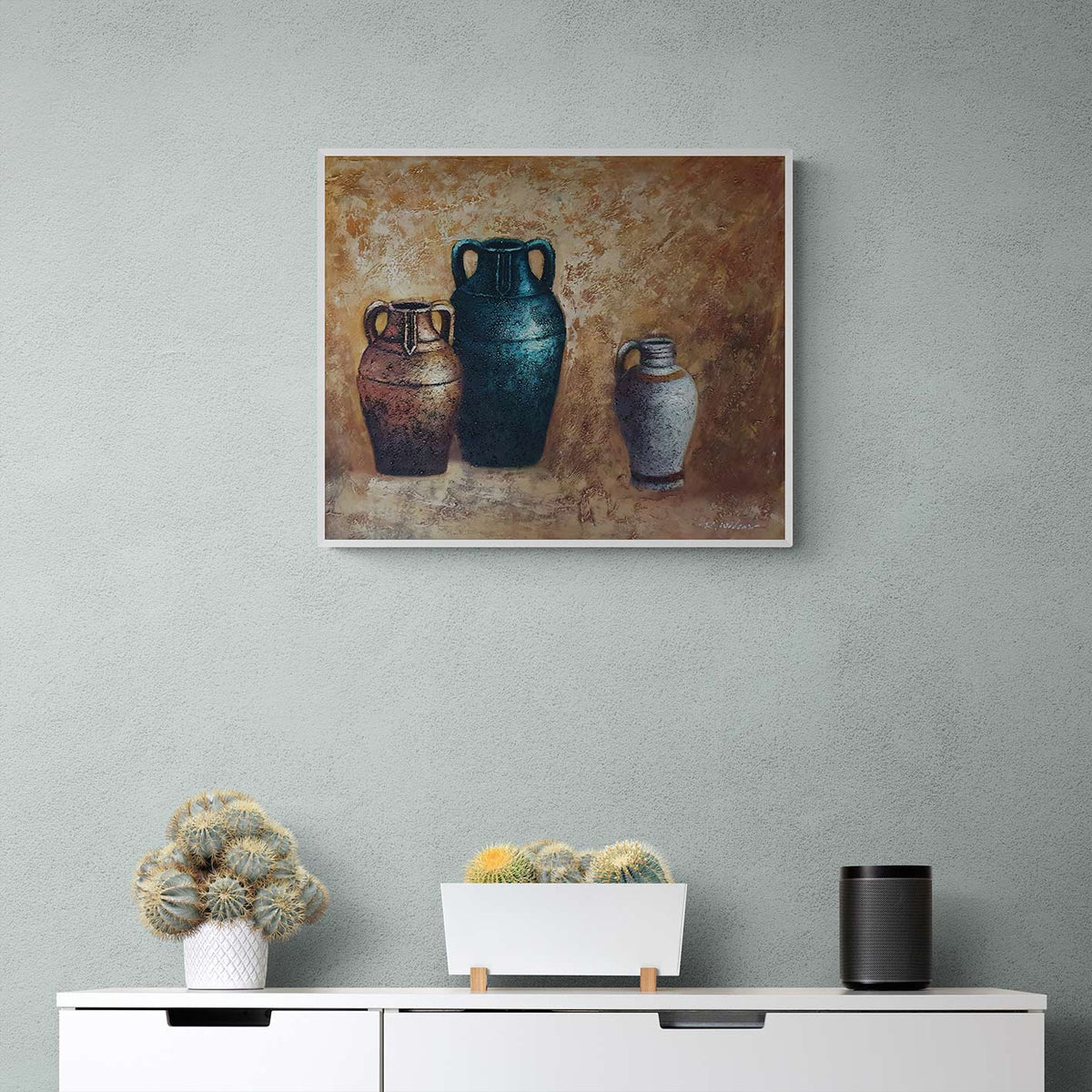 Cuadro Bodegon Anforas 60x50 cm