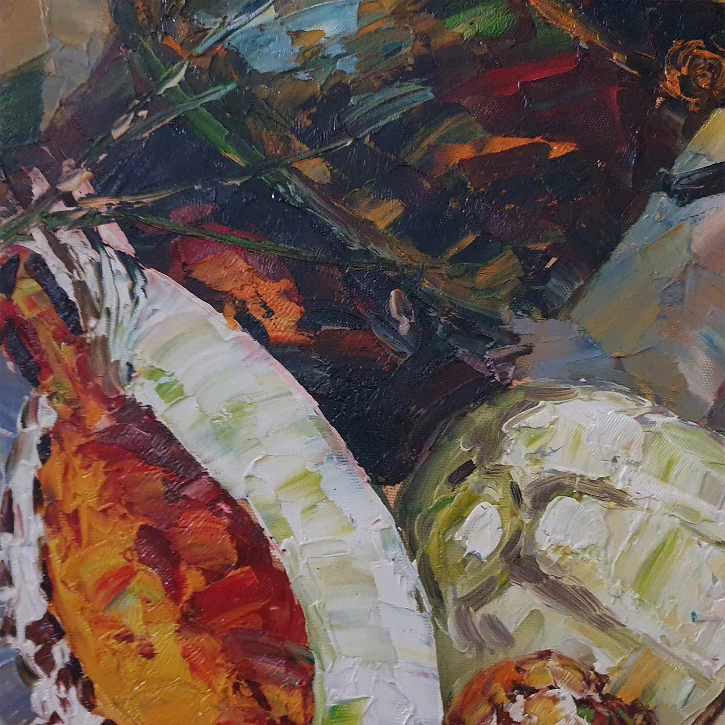 Cuadro Arte Bodegon Calabaza 50x60 cm