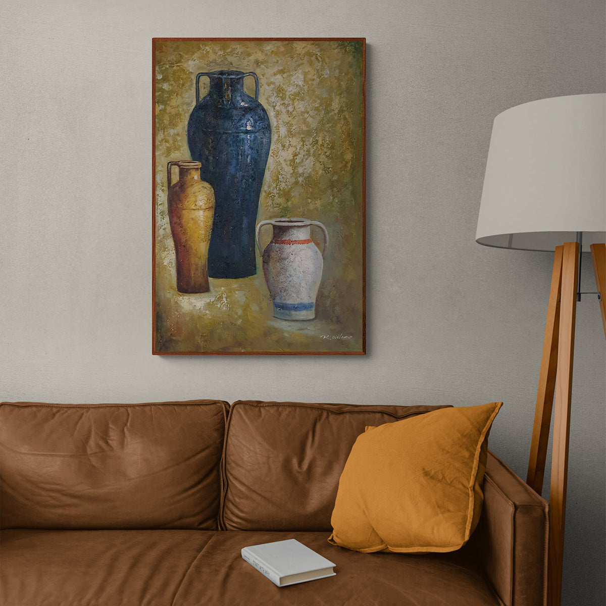 Cuadro Bodegon Anforas 60x90 cm