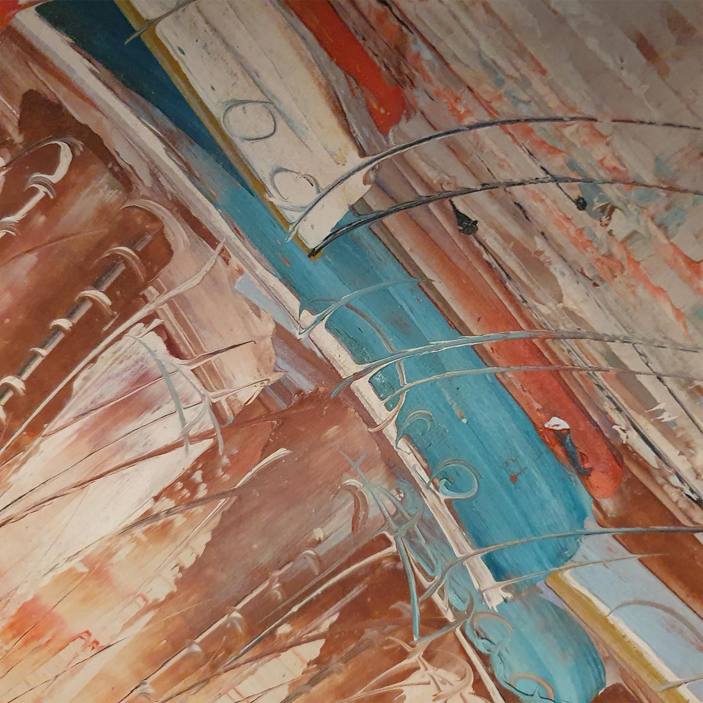 Cuadro Barcos Espatulas 90x60 cm Texturas