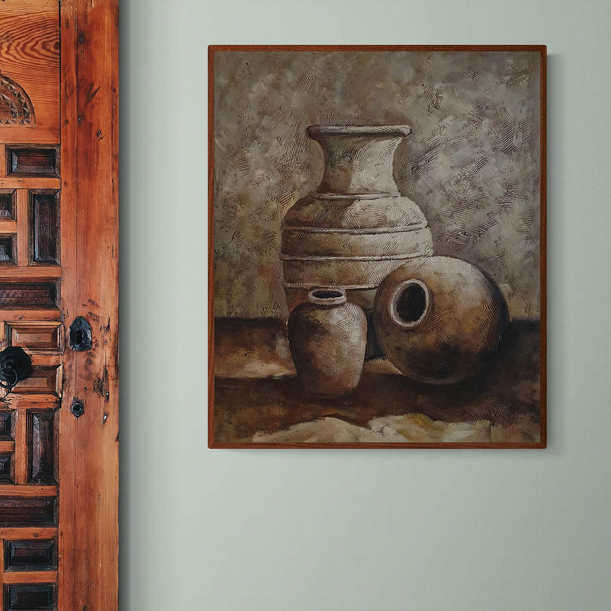 Cuadro Bodegon Jarrones 50x60 cm