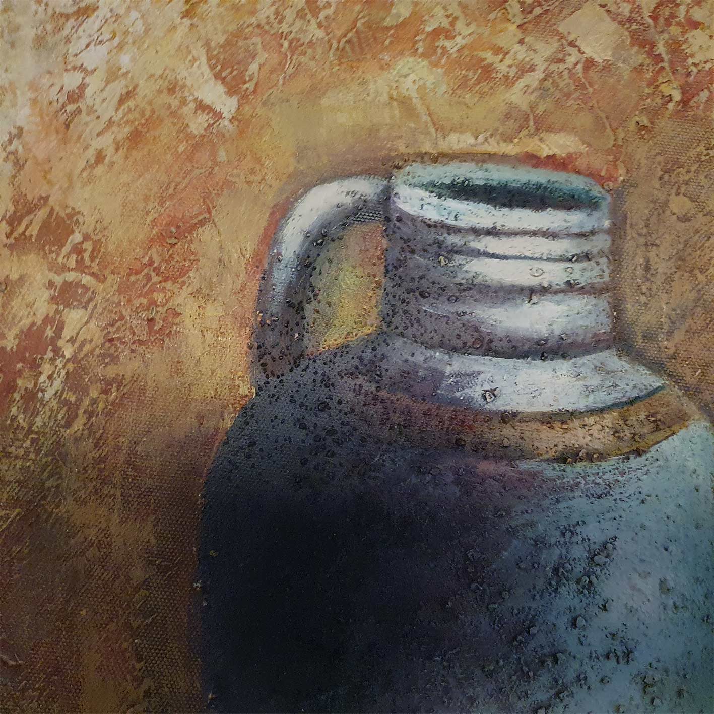 Cuadro Bodegon Anforas Antiguas 90x90 cm