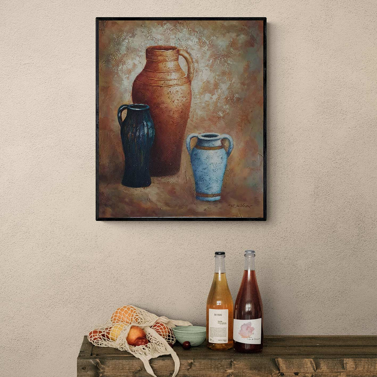 Cuadro Bodegon Anforas IV 50x60 cm