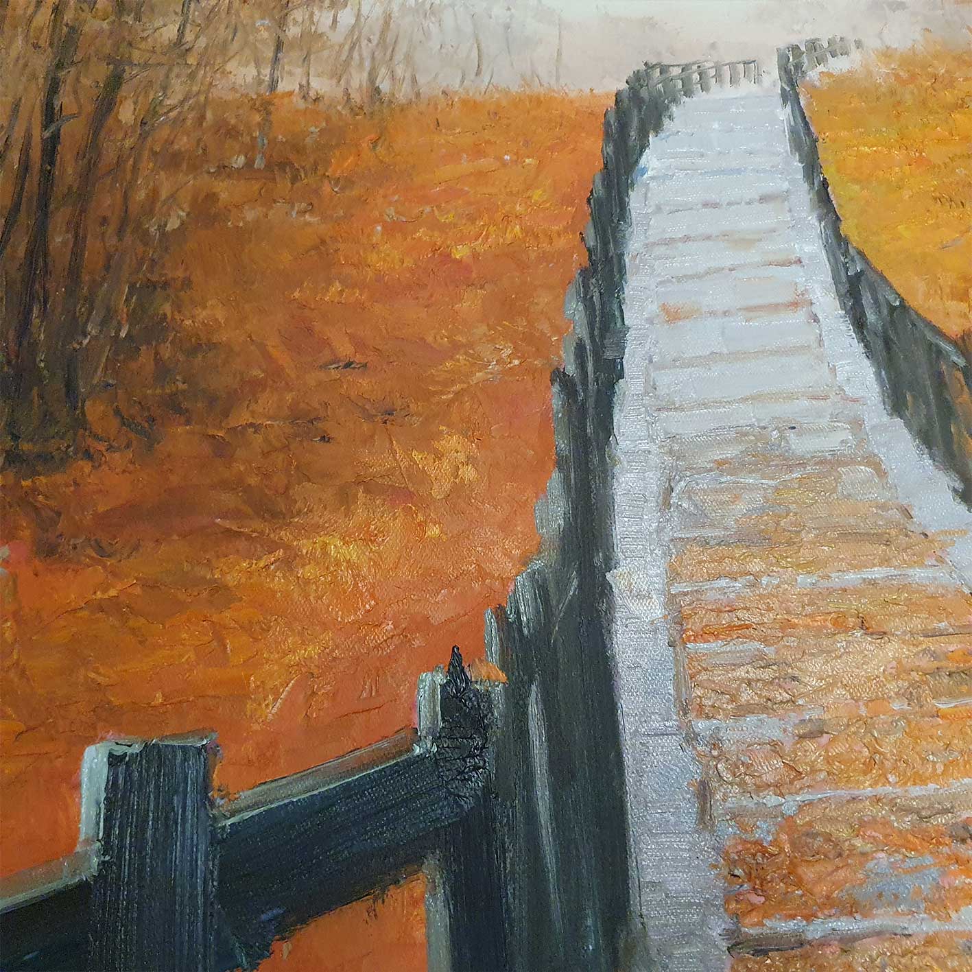 Cuadro Camino Otoño 80x10 cm Texturas