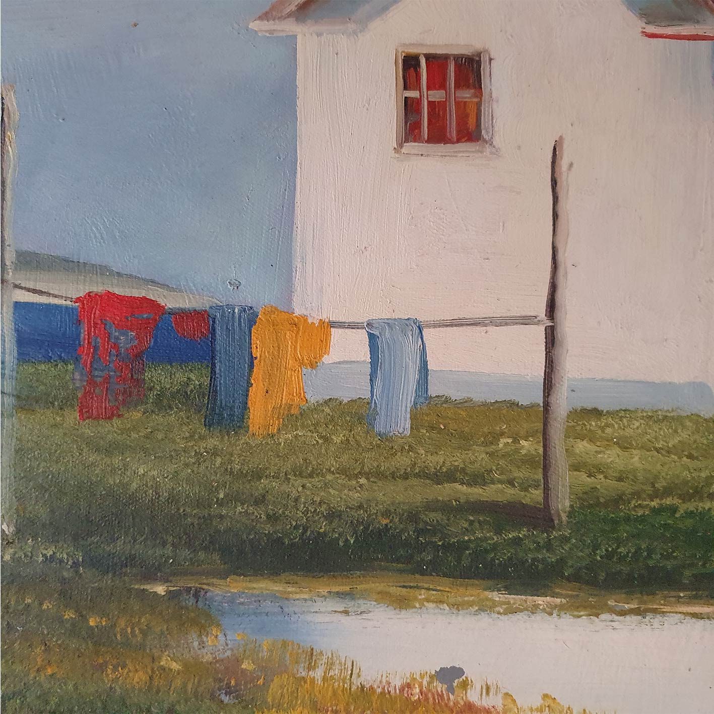 Cuadro Casa Tendedero 60x50 cm Texturas