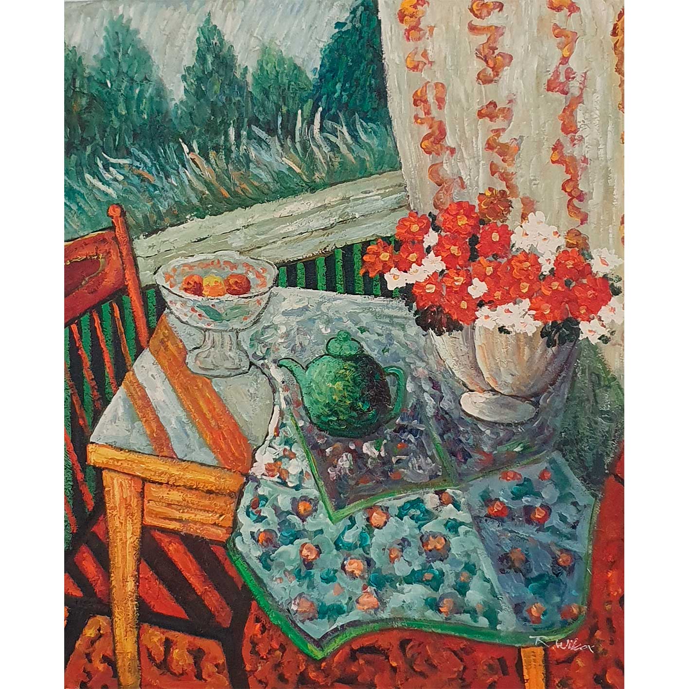 Cuadro Mesas Flores 50x60 cm