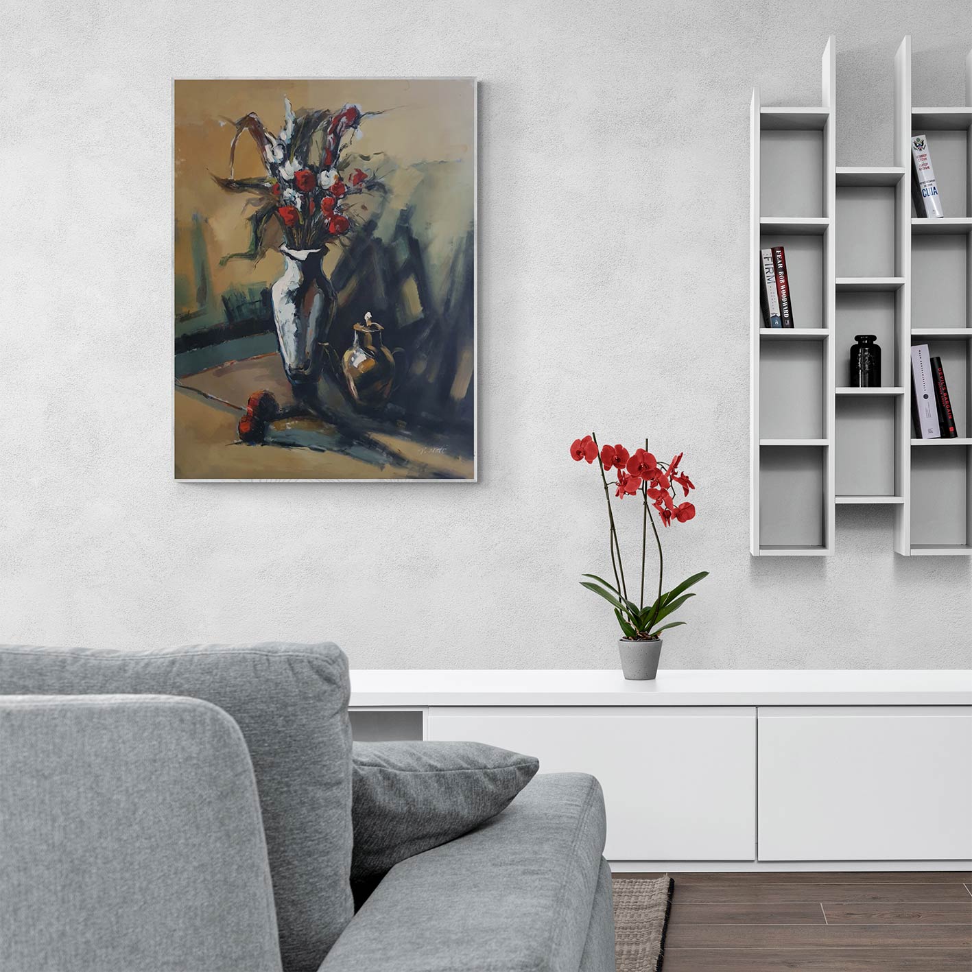 Cuadro Jarron Ramito 90x120 cm