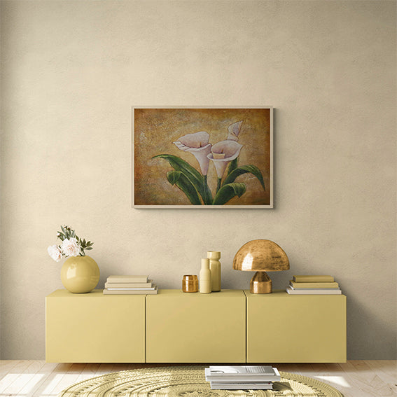 Cuadro Lirios Decorativos 90x60 cm