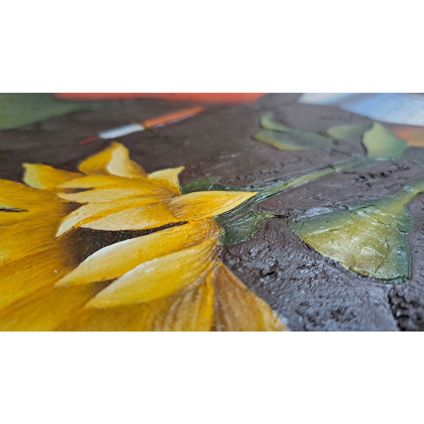 Cuadro Girasoles Violin 60x50 cm Texturas